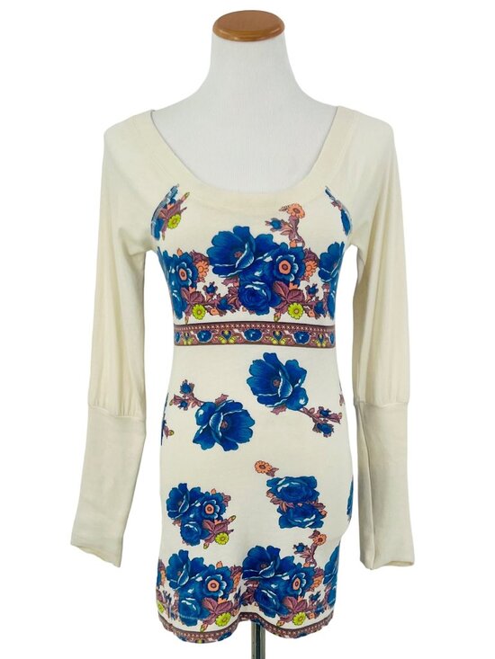 Free People Tops - RARE VTG Free People Floral Crochet-Lace Shoulder Tunic Top | Boho Cottagecore S
